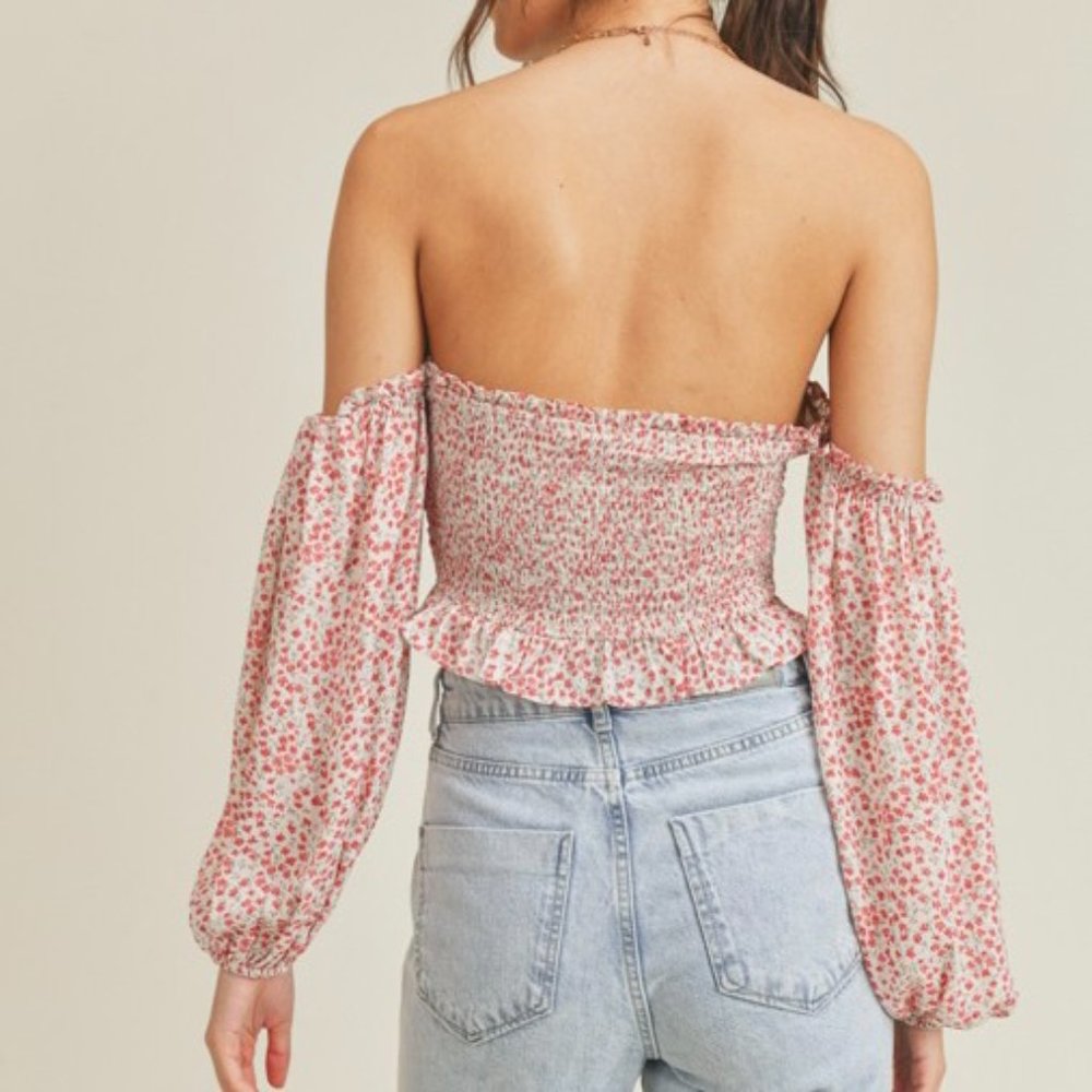 ❌SOLD OUT❌ FIRST PICK FLORAL OFF SHOULDER BLOUSE - Picture 4 of 4